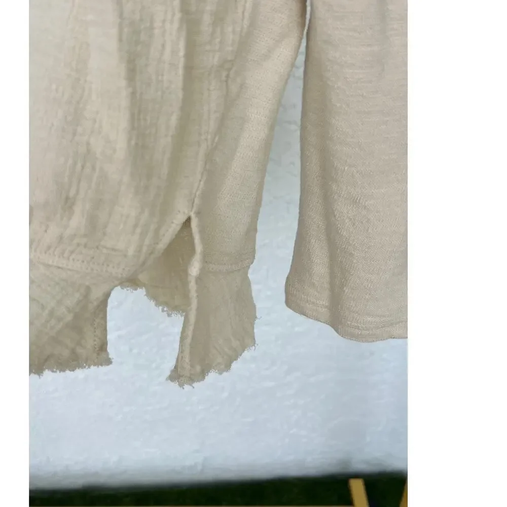 NWT Anthropology by Caite Jonna Top - Size Small Oatmeal Color - Picture 8 of 10